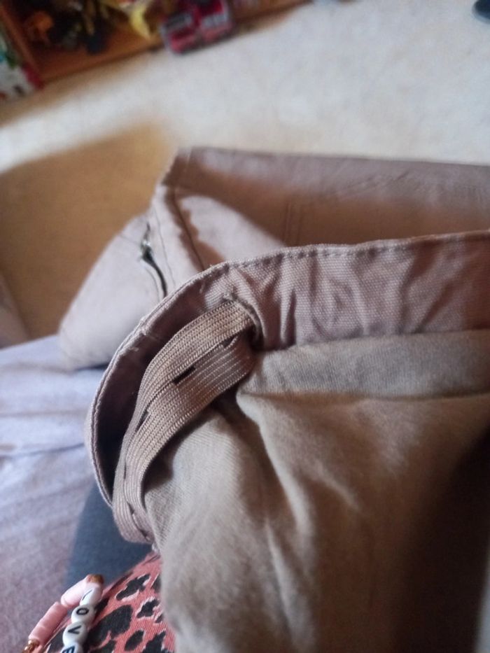 Pantacourt de grossesse en toile creeks t.44 - photo numéro 4