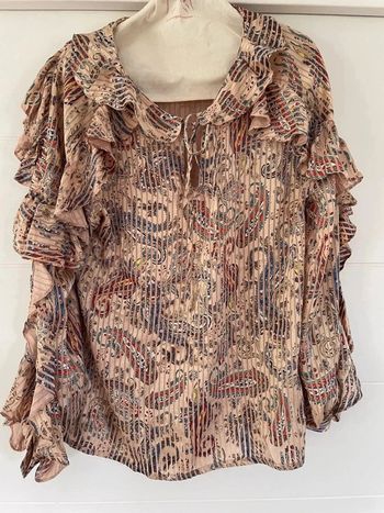 Blouse Maje volants imprimée T2