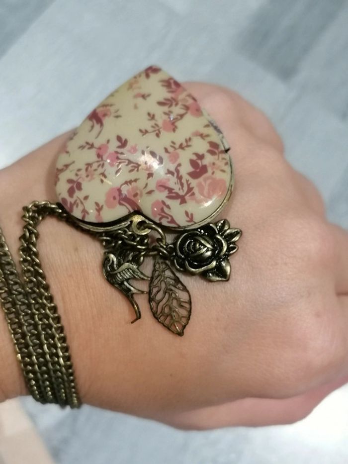 Collier sautoir cœur vintage 📿 - photo numéro 10