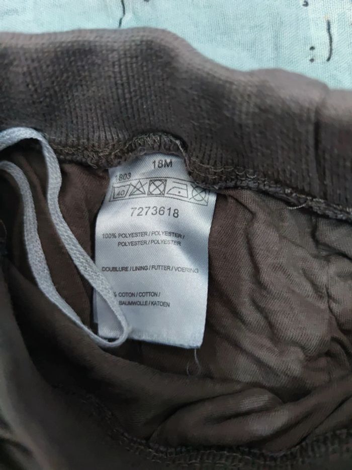 Pantalon jogging baggy marron T.18 mois - photo numéro 2