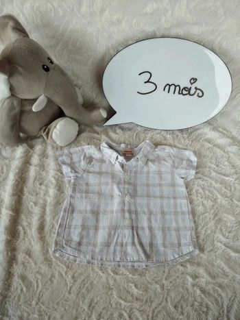 Chemise manches courtes Garçon 3 mois Catimini 100% coton