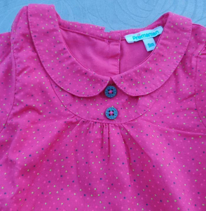 Lot de 2 blouses manches longues 9 mois - photo numéro 3