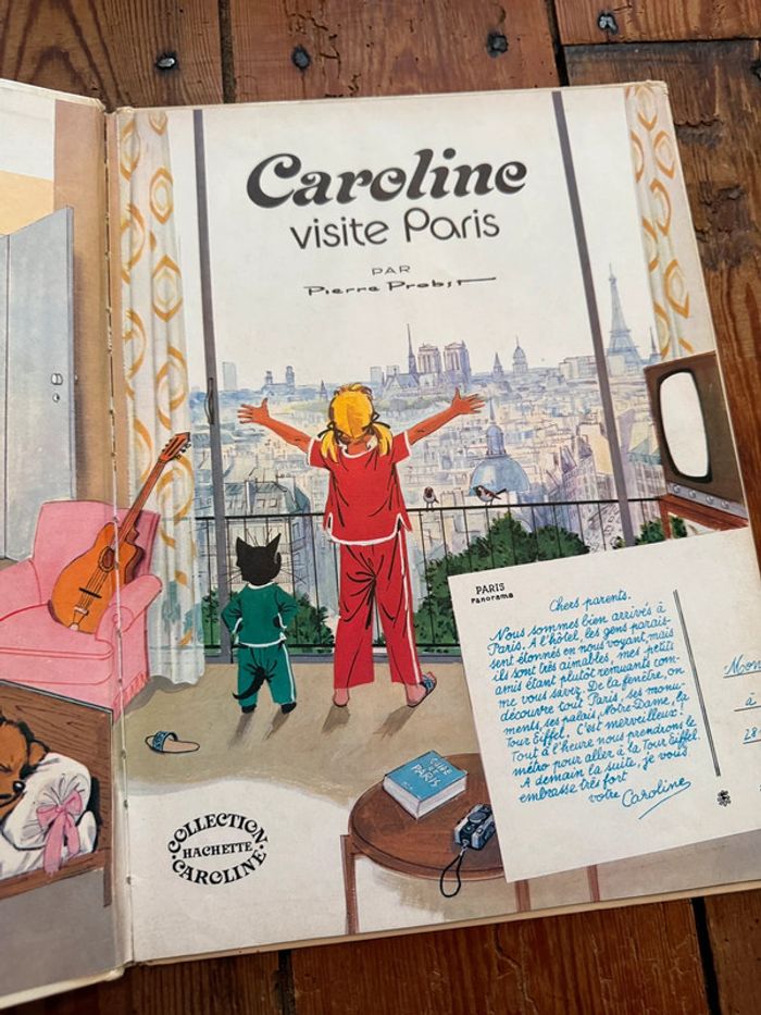 Grands albums Hachette livre rare ancien blanc Caroline visite Paris Pierre Probst - photo numéro 4