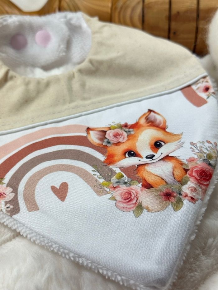 Bavoir naissance renard fille - photo numéro 2
