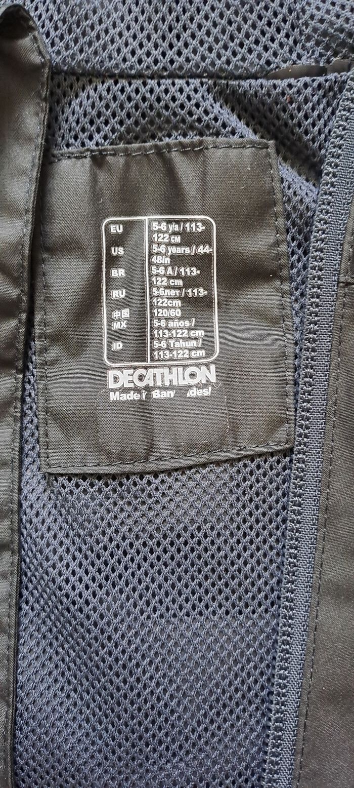 Veste coupe vent noire Kipsta enfants taille 5-6ans - photo numéro 5