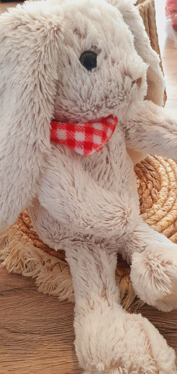 Doudou Lapin Gris Bébé - photo numéro 7