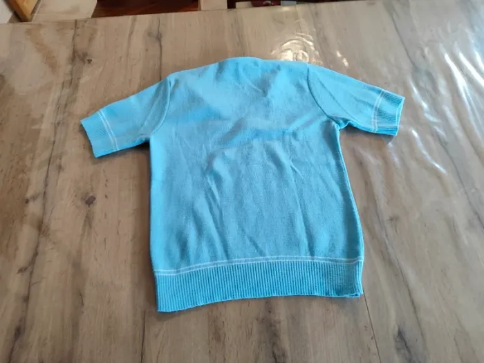 T-shirt Dralon Bleu Clair, Taille Unique, Style Sport Chic - Vintage et Confortable ! - photo numéro 3