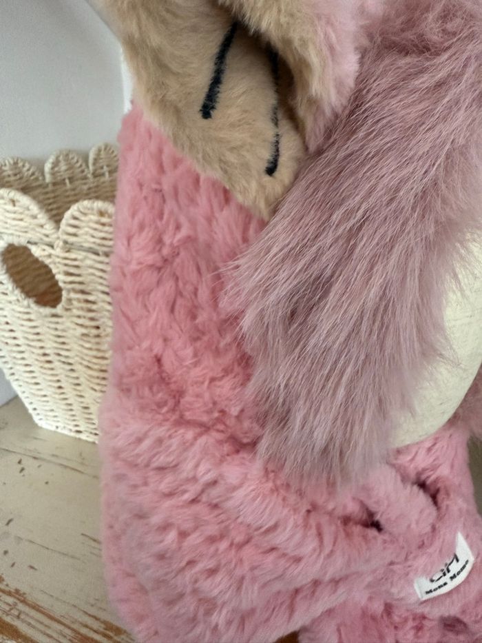 Cagoule imitation fourrure rose avec oreilles de renard – Neuve 🦊🌸 - photo numéro 3