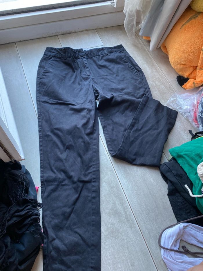 Pantalon Chino, noir, taille 38