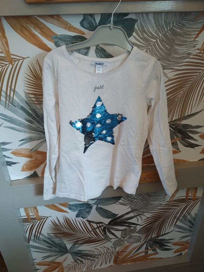 T shirt paillettes étoiles