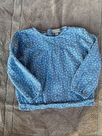 Blouse bleu grain de blé