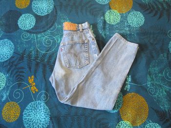 Jean Levi's 901 coupe relax fuselée high rise 100% coton Taille 38 W28 L30 Bleu clair (F636)