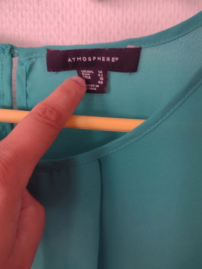 Blouse femme taille 42 xl vert d'eau atmosphère - photo numéro 2