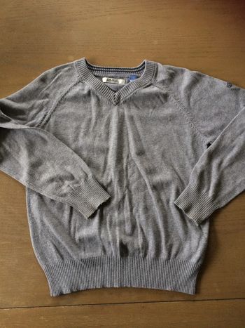 Pull gris Okaidi 10 ans