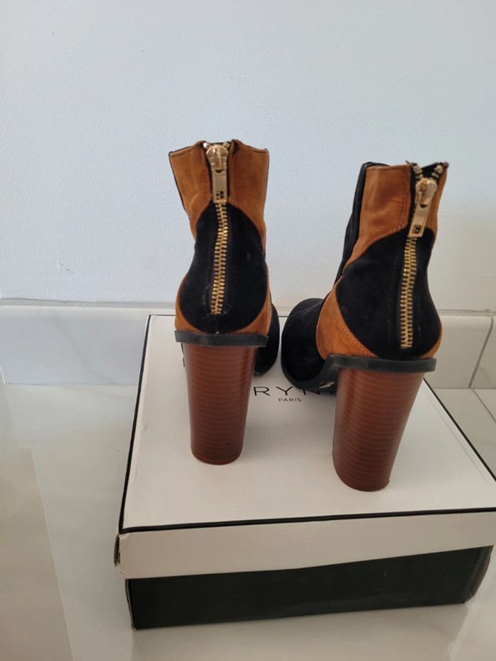 Bottines noires et marrons - photo numéro 3