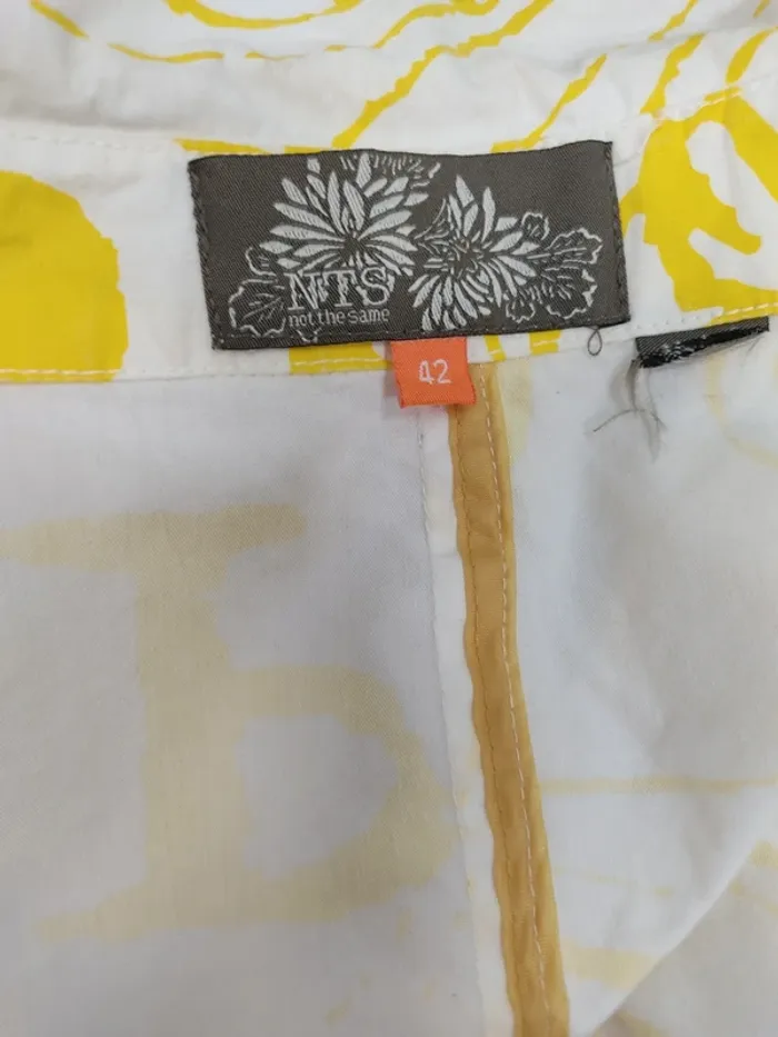 Trench - Not The Same blanc et Jaune vintage à motifs - A271 - photo numéro 11