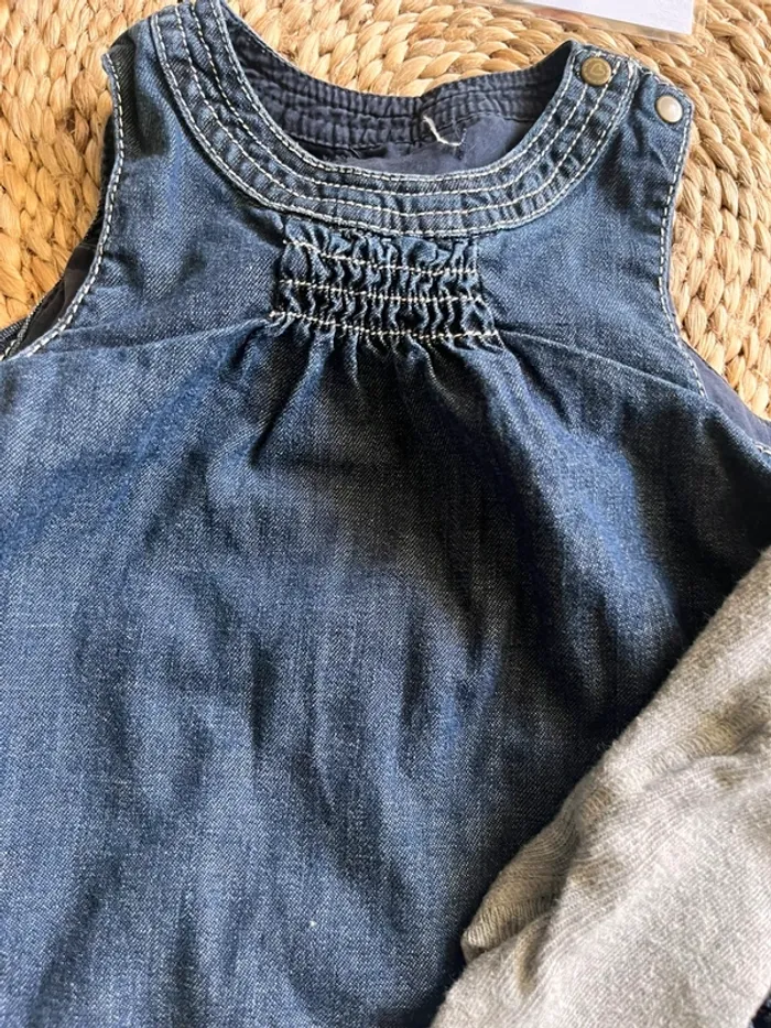 Robe en jean et collant - photo numéro 2