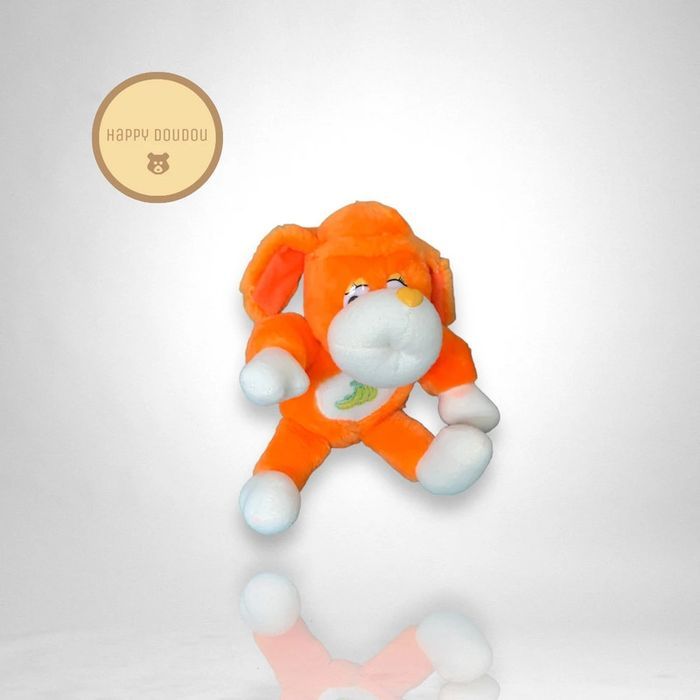 Peluche Doudou singe chien orange banane CP A619 - photo numéro 2