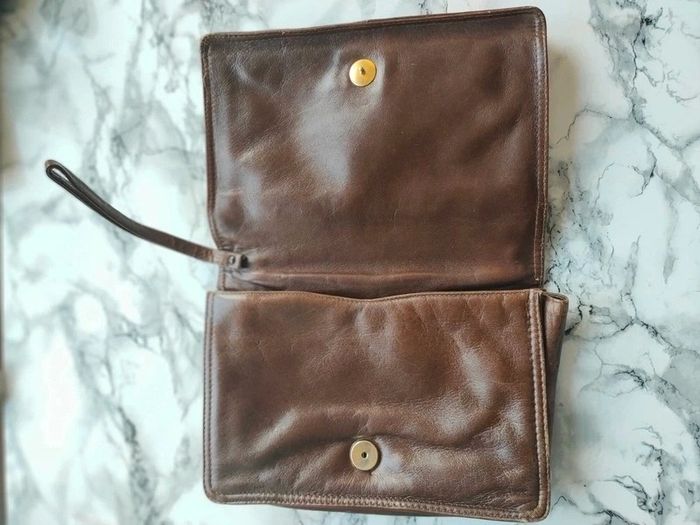 Sacoche vintage en cuir - photo numéro 3