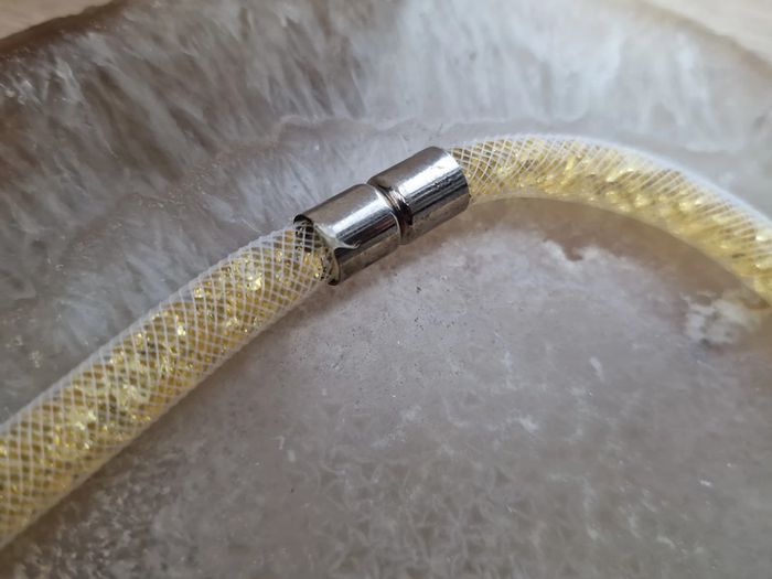 Parure Créoles Cristal Noir Collier Ras De Cou Cristal Champagne - photo numéro 18