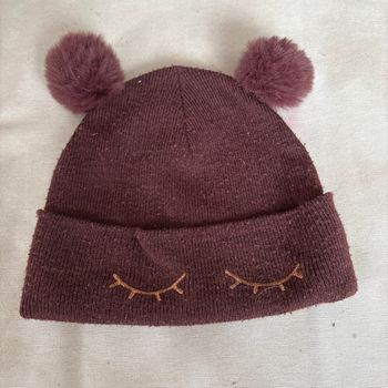 Bonnet brun  laine  128/146