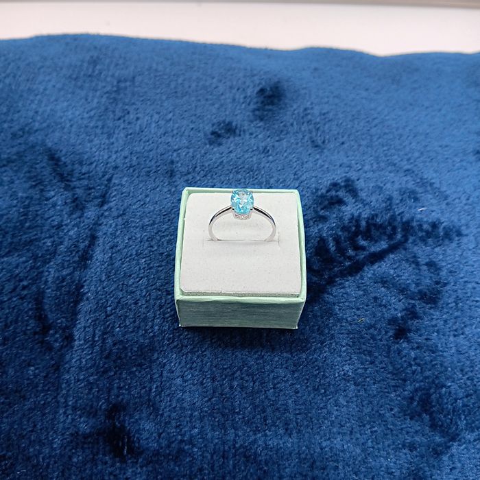 Bague en argent pierre Topaze. T54. Bijoux femme - photo numéro 2