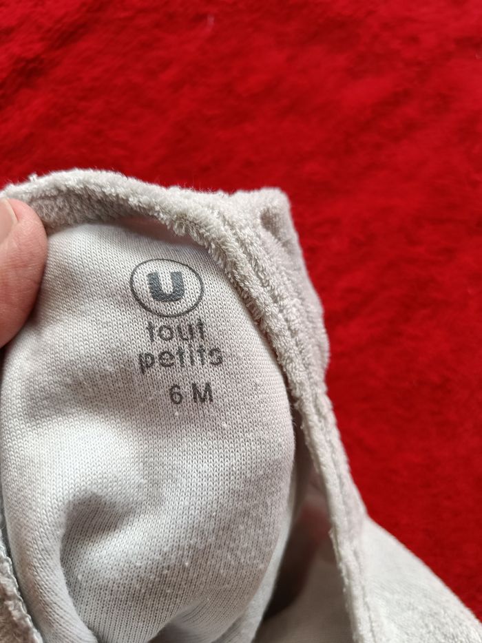 Grenouillère grise manches courtes 6 mois - photo numéro 3