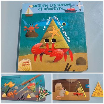 Soulève les formes et découvre 🦀 Le Petit Bernard-L'ermite 🐚