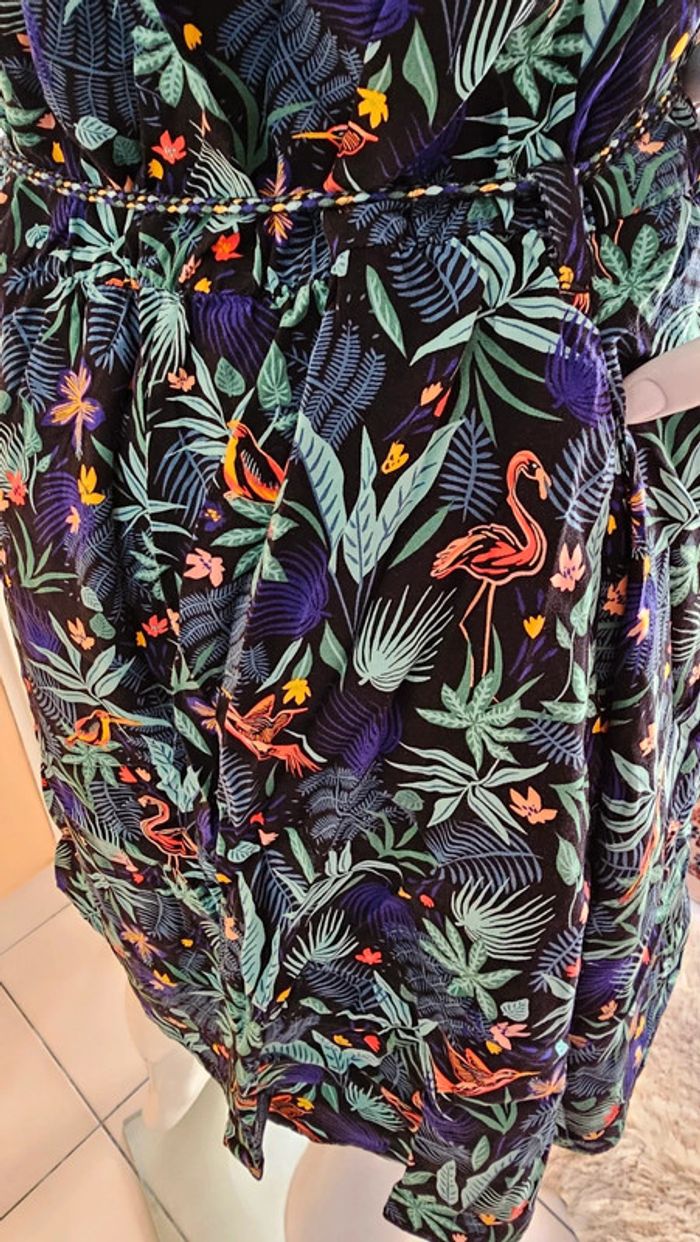 Robe à bretelles motifs flamants roses - photo numéro 4