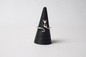 Bague neuve chat ajustable T FR 53-US 6,5 => FR 60-US 9