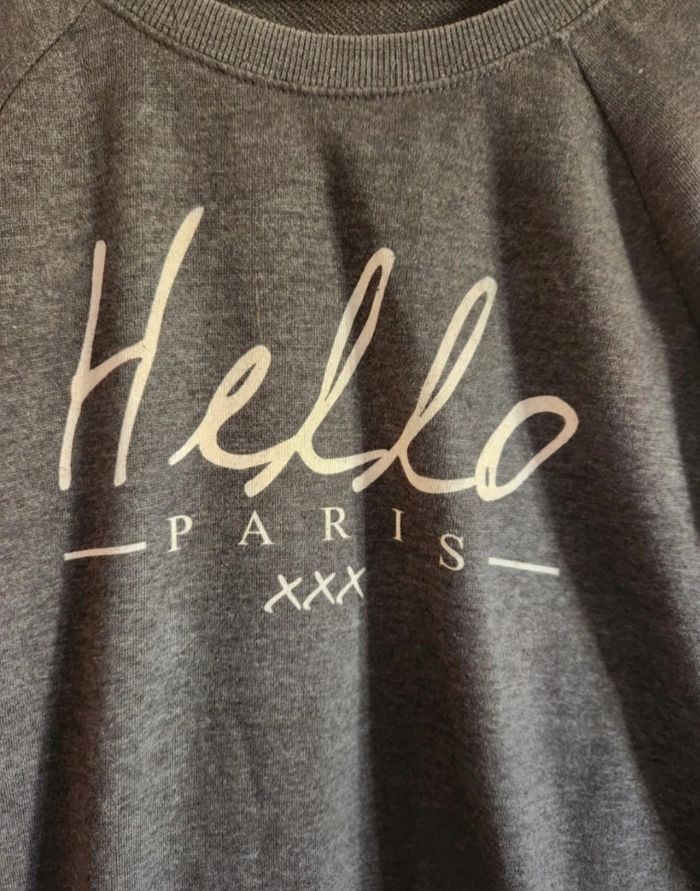 Sweat gris anthracite Bershka – Taille M, style casual - photo numéro 2