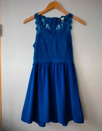 Robe dentelle bleue H&M XS