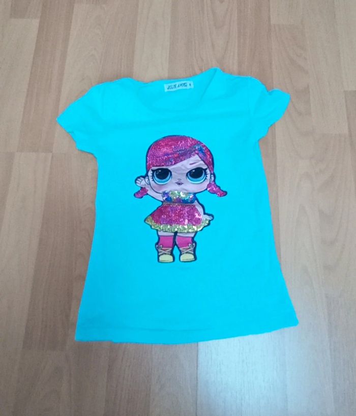 T-shirt 4 ans bleu Jolie Angel