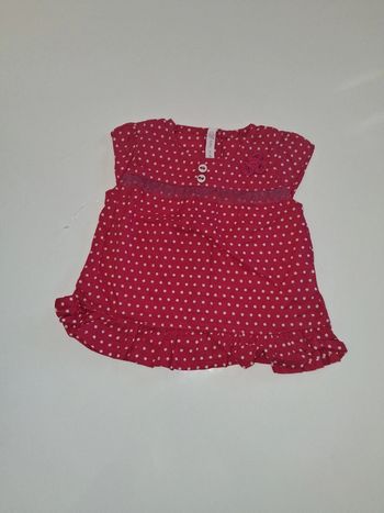 Robe à pois rose fuschia Gemo en coton