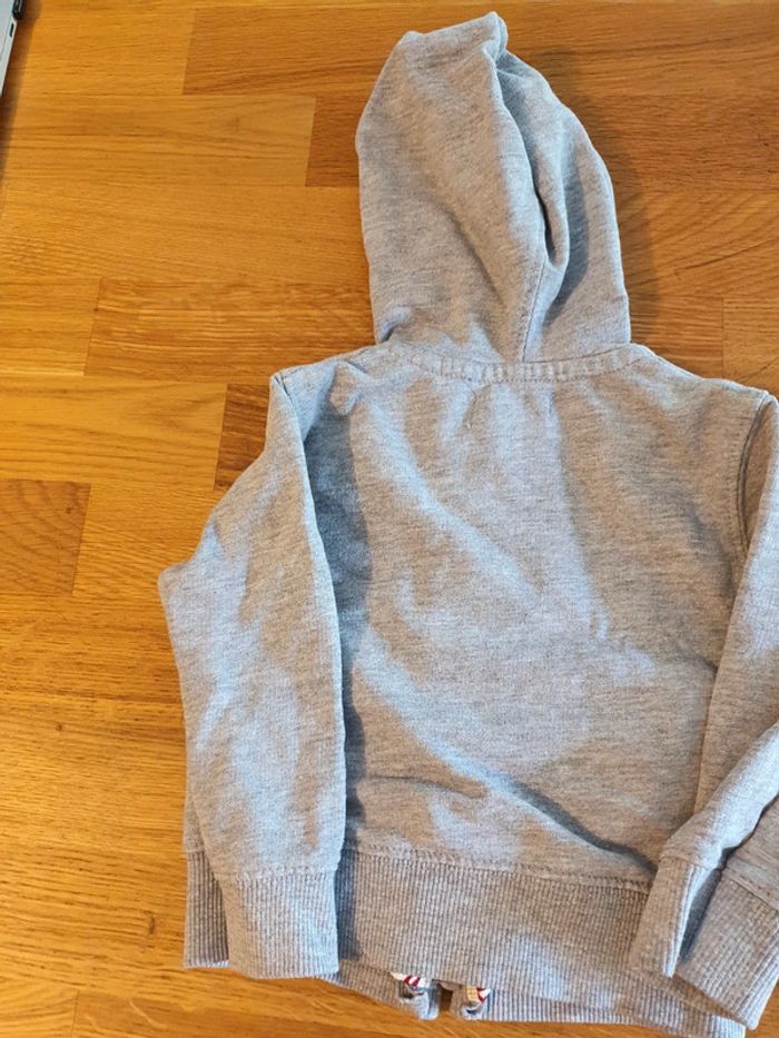 Sweat à capuche sweatshirt gris Mango 6 mois 9 mois 74 cm - photo numéro 7