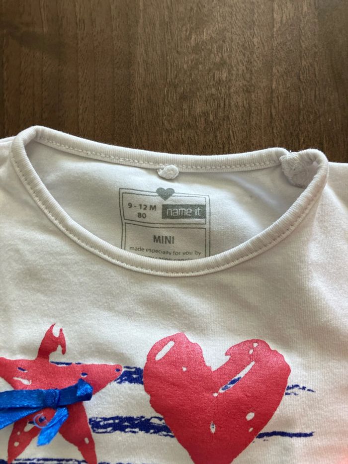 Lot 2 tshirts ML 9 mois - photo numéro 2