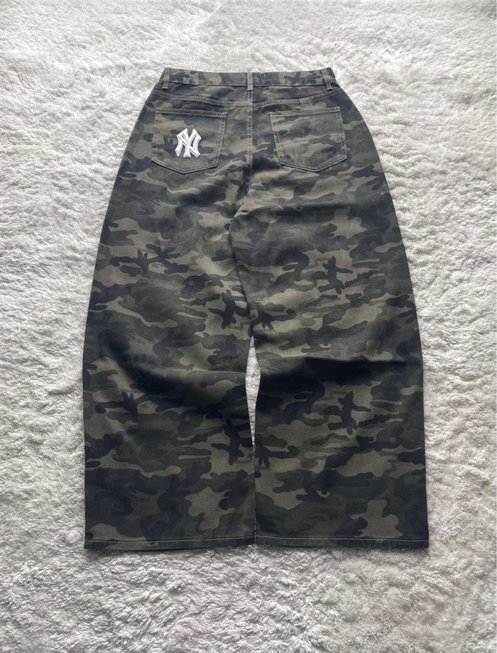 Jean baggy camouflage streetwear custom NY Yankees - Taille M