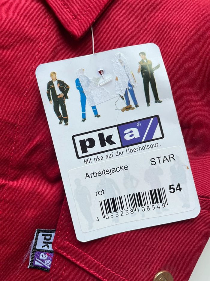 Veste de travail rouge PKA 100% coton taille 56 - photo numéro 4
