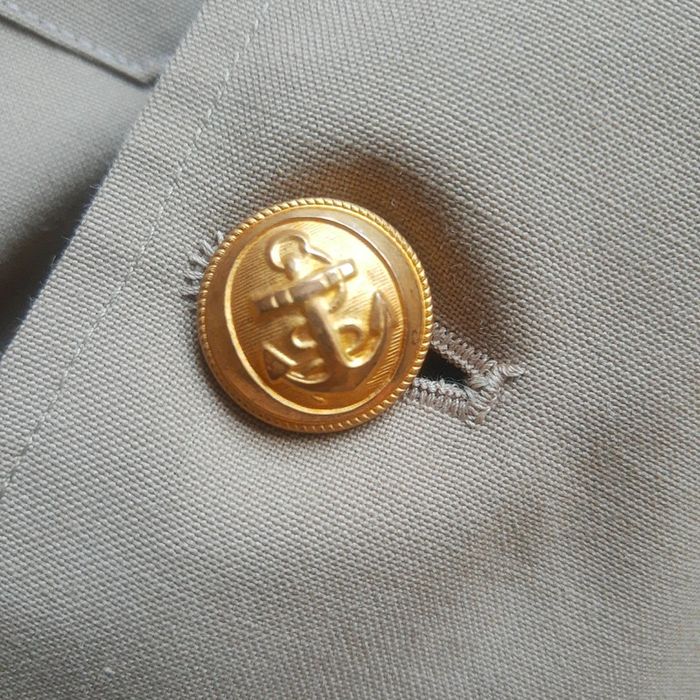 Blazer long beige style officier marin fait main 40/42 - photo numéro 10