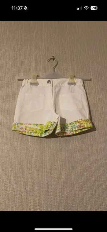 Short blanc kiabi 6 ans