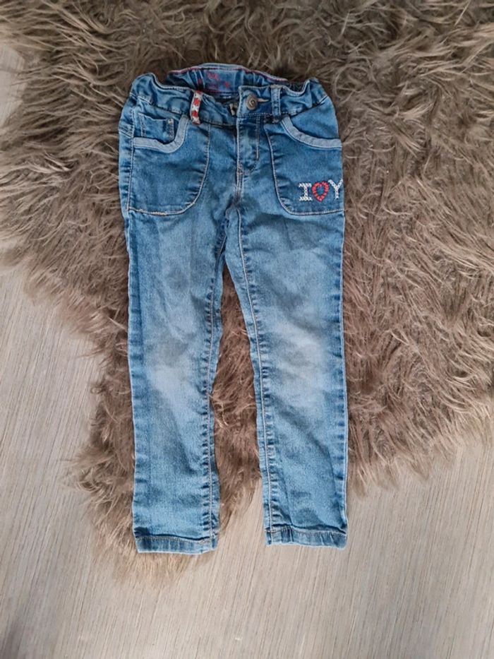 Jeans 3/4 ans réglable à la taille