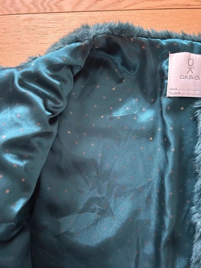 Gilet sans manches moumoute  vert bouteille Okaïdi 10 ans - photo numéro 3