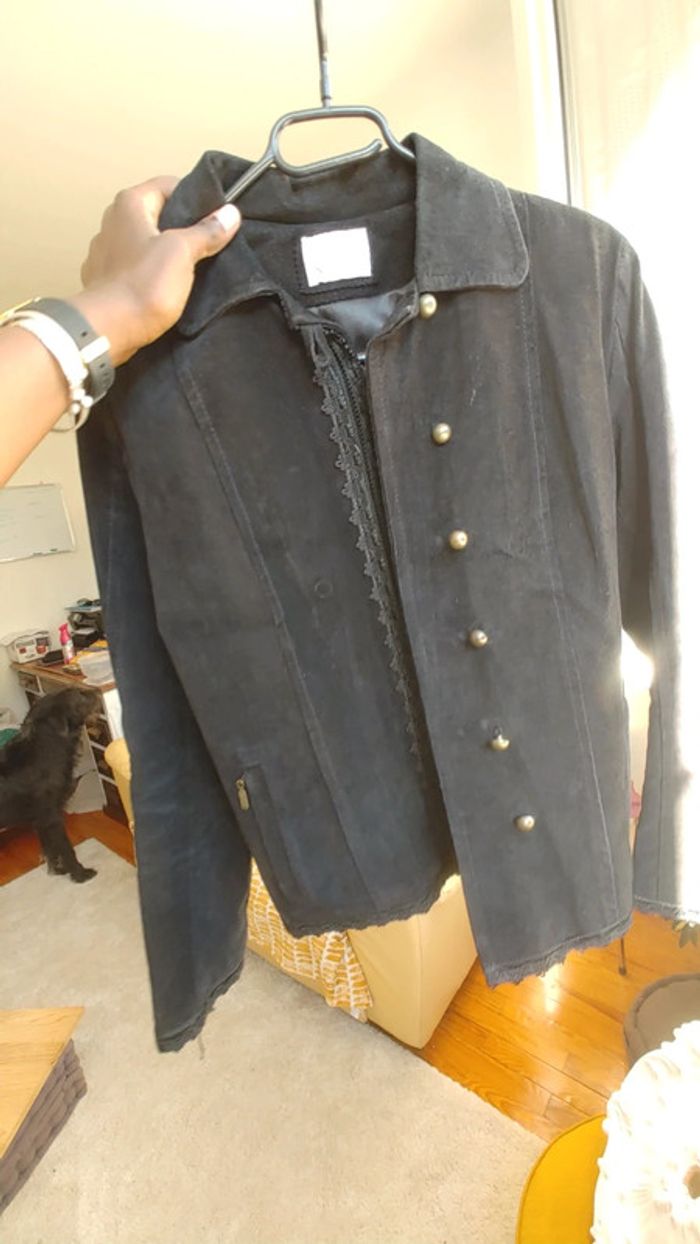 Veste en cuir daim velours - photo numéro 10