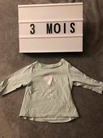 T-shirt manches longues 3 mois