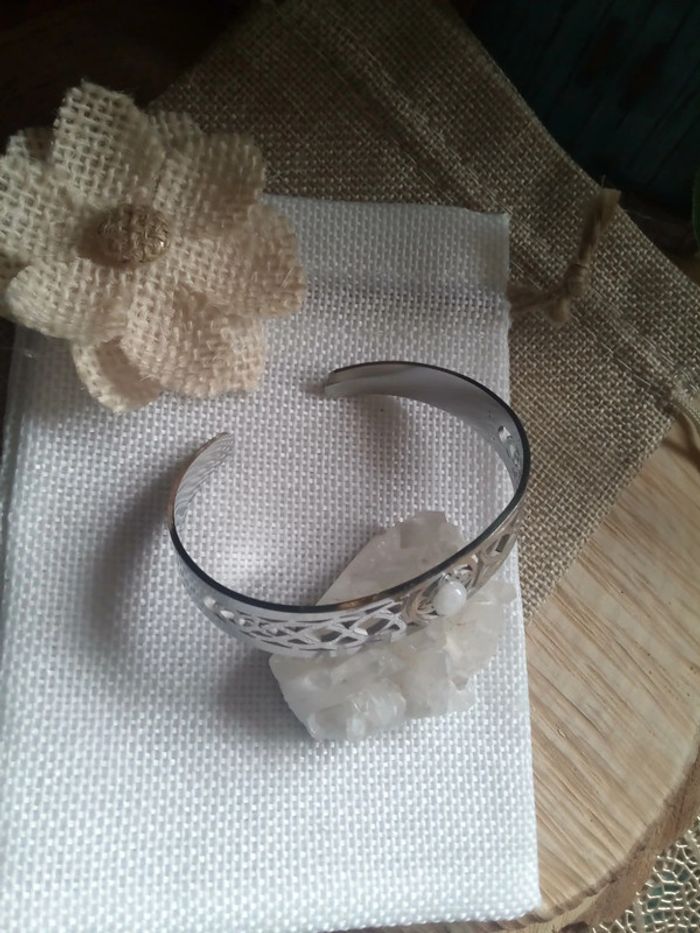 Bracelet celtique avec pierre de lune naturelle - photo numéro 3