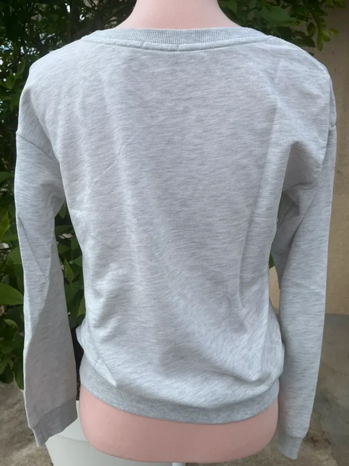 Sweat-shirt gris - photo numéro 4