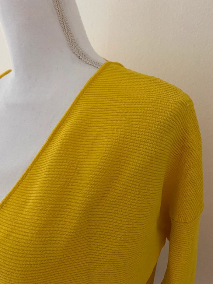 Morgan Pull Maille Jaune & Noir Taille 36/S - photo numéro 3