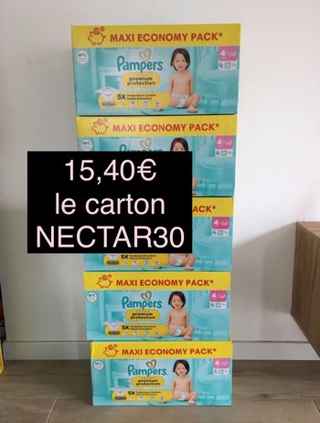 92 couches Pampers premium protection taille 4