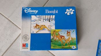 Lot de 2 puzzles bambi 25 pièces