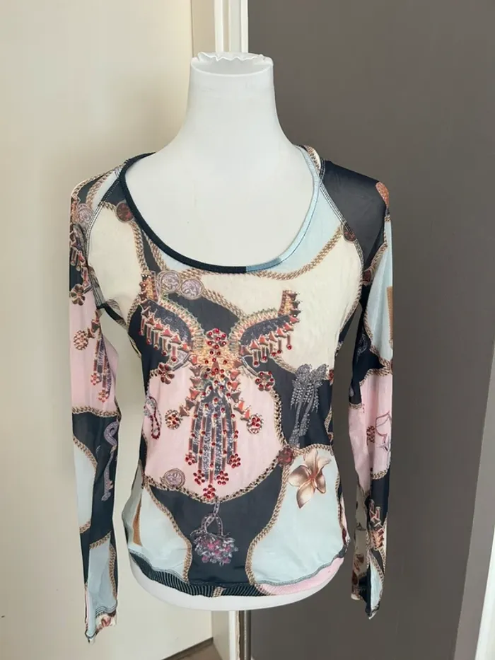 Étoile du monde blouse haut voilé multicolore taille 3/40